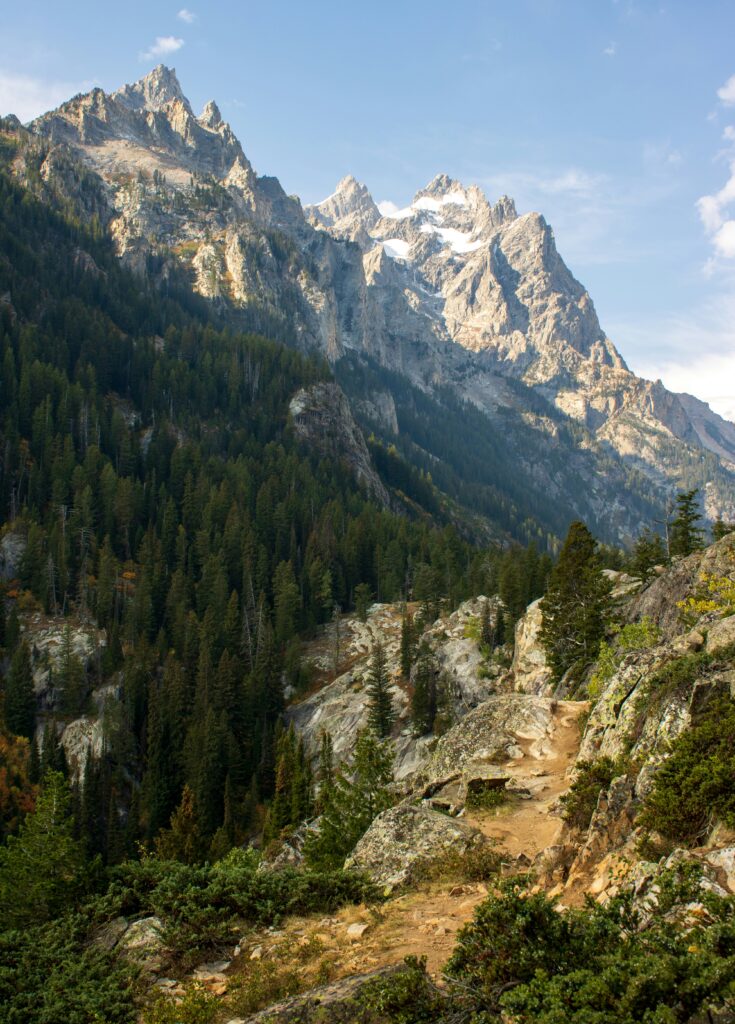 Jenny Lake overlook with turquoise alpine water and towering Teton peaks — classic lakeside elopement spot in Grand Teton National Park.
