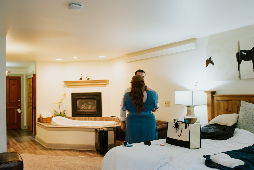 Winter wedding morning details at Inn on the Creek in Jackson Hole