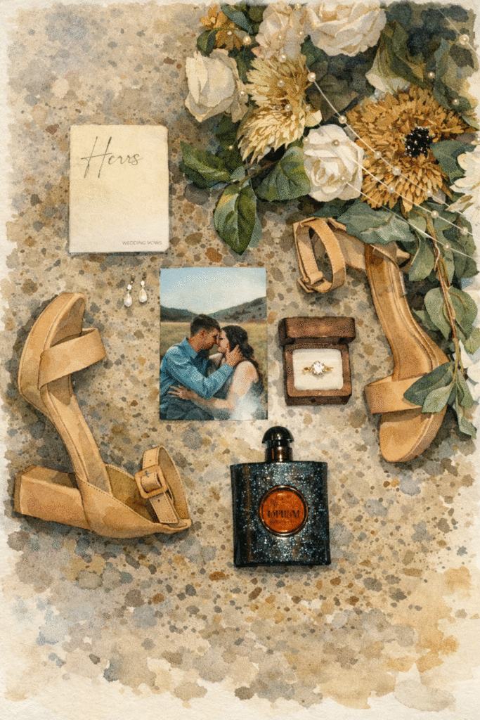 Watercolor Detail shots at Millhouse Venue Rigby Idaho