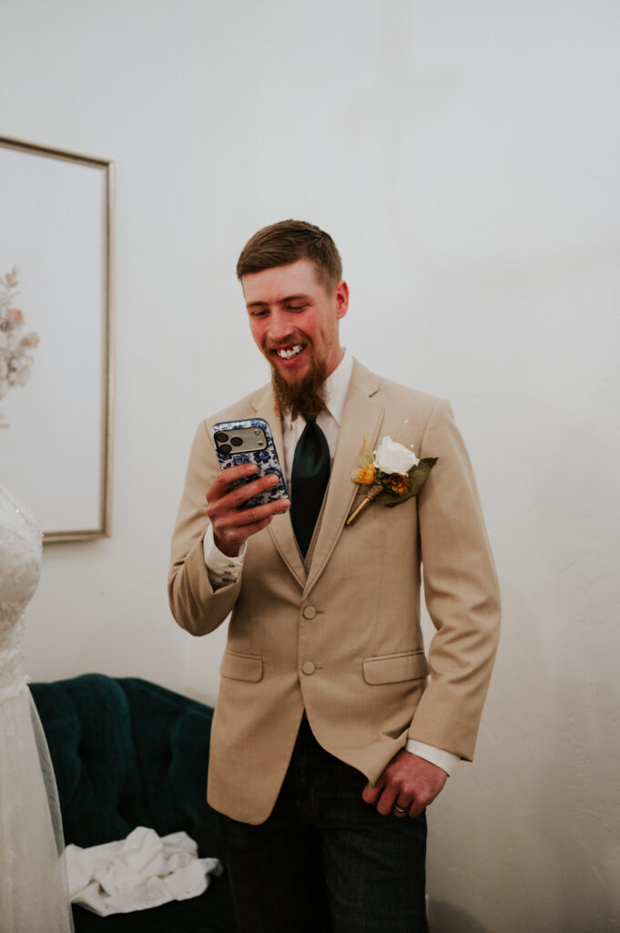 Grooms gift at Millhouse Venue Rigby in Rigby Idaho