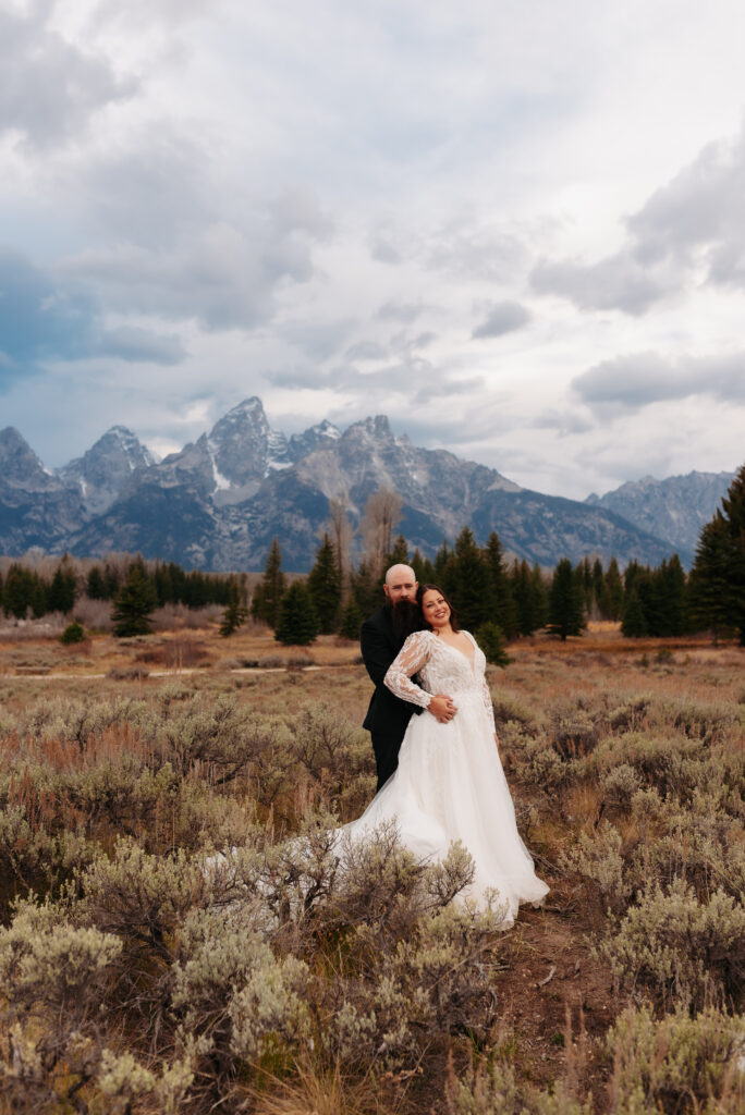 luxury fall bridal photography Grand Teton National Park