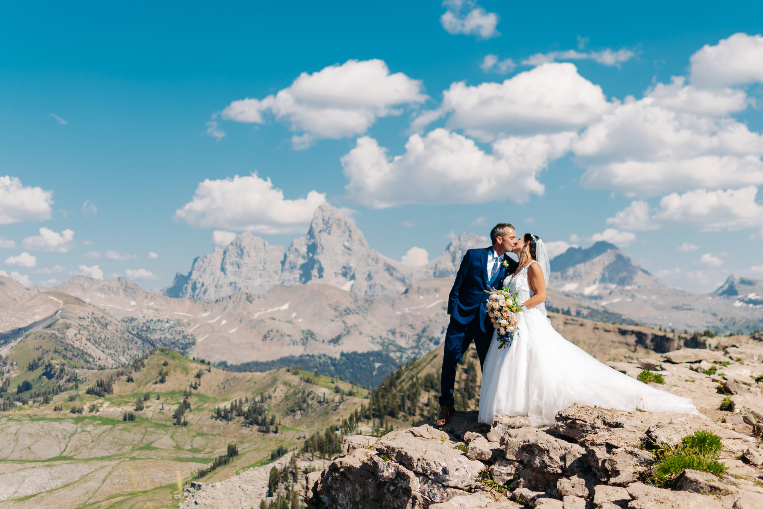 bride and groom portraits Grand Targhee Resort wedding mountains